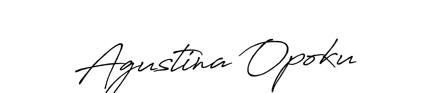 Similarly Antro_Vectra_Bolder is the best handwritten signature design. Signature creator online .You can use it as an online autograph creator for name Agustina Opoku. Agustina Opoku signature style 7 images and pictures png