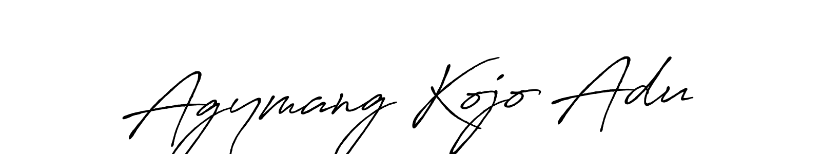 The best way (Antro_Vectra_Bolder) to make a short signature is to pick only two or three words in your name. The name Agymang Kojo Adu include a total of six letters. For converting this name. Agymang Kojo Adu signature style 7 images and pictures png