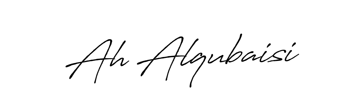 How to make Ah Alqubaisi name signature. Use Antro_Vectra_Bolder style for creating short signs online. This is the latest handwritten sign. Ah Alqubaisi signature style 7 images and pictures png