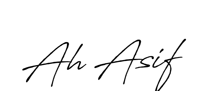 How to make Ah Asif name signature. Use Antro_Vectra_Bolder style for creating short signs online. This is the latest handwritten sign. Ah Asif signature style 7 images and pictures png