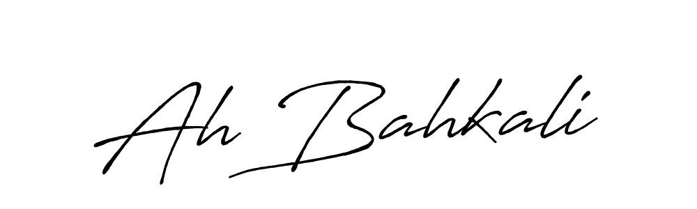 Use a signature maker to create a handwritten signature online. With this signature software, you can design (Antro_Vectra_Bolder) your own signature for name Ah Bahkali. Ah Bahkali signature style 7 images and pictures png