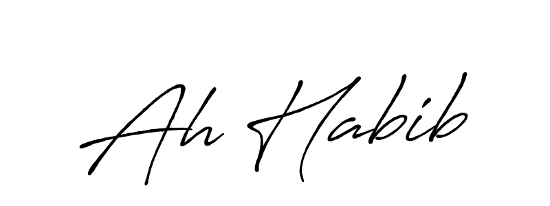 Make a beautiful signature design for name Ah Habib. With this signature (Antro_Vectra_Bolder) style, you can create a handwritten signature for free. Ah Habib signature style 7 images and pictures png