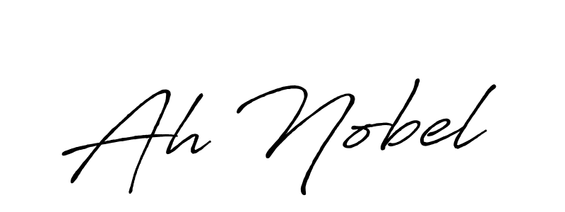 Use a signature maker to create a handwritten signature online. With this signature software, you can design (Antro_Vectra_Bolder) your own signature for name Ah Nobel. Ah Nobel signature style 7 images and pictures png