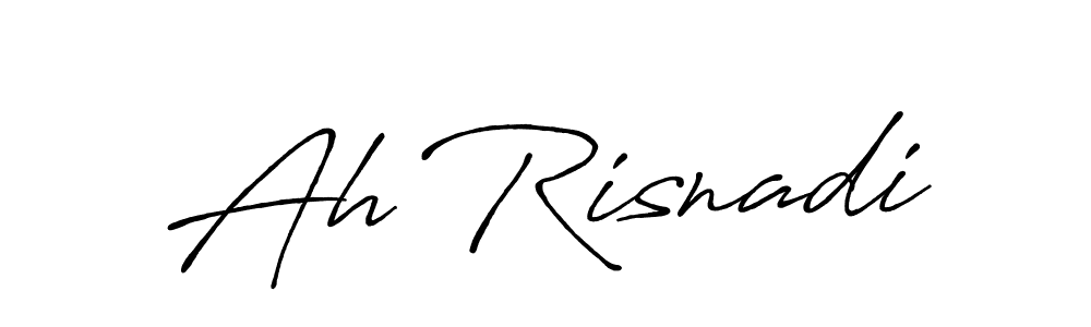 Create a beautiful signature design for name Ah Risnadi. With this signature (Antro_Vectra_Bolder) fonts, you can make a handwritten signature for free. Ah Risnadi signature style 7 images and pictures png