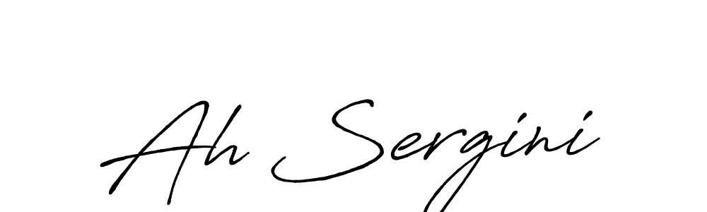 You should practise on your own different ways (Antro_Vectra_Bolder) to write your name (Ah Sergini) in signature. don't let someone else do it for you. Ah Sergini signature style 7 images and pictures png