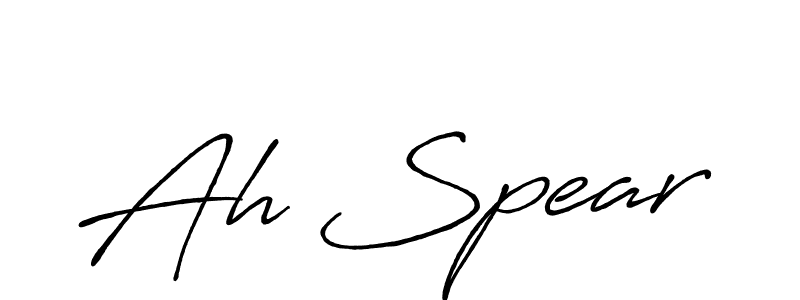 You should practise on your own different ways (Antro_Vectra_Bolder) to write your name (Ah Spear) in signature. don't let someone else do it for you. Ah Spear signature style 7 images and pictures png