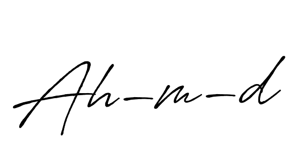 Use a signature maker to create a handwritten signature online. With this signature software, you can design (Antro_Vectra_Bolder) your own signature for name Ah-m-d. Ah-m-d signature style 7 images and pictures png