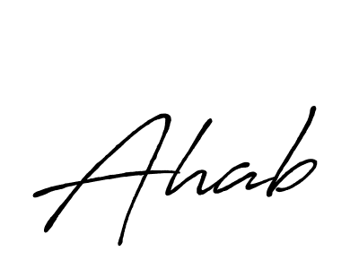 Use a signature maker to create a handwritten signature online. With this signature software, you can design (Antro_Vectra_Bolder) your own signature for name Ahab. Ahab signature style 7 images and pictures png