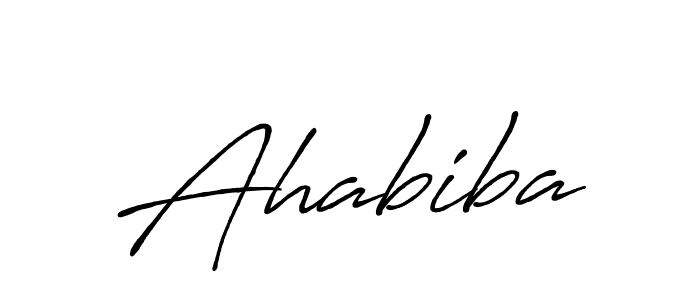 How to make Ahabiba signature? Antro_Vectra_Bolder is a professional autograph style. Create handwritten signature for Ahabiba name. Ahabiba signature style 7 images and pictures png