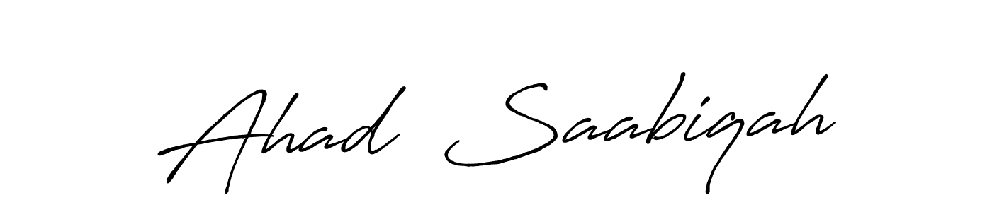 Make a beautiful signature design for name Ahad  Saabiqah. With this signature (Antro_Vectra_Bolder) style, you can create a handwritten signature for free. Ahad  Saabiqah signature style 7 images and pictures png