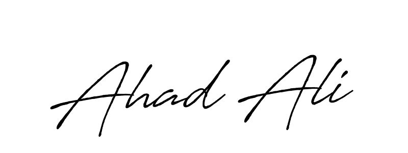 Use a signature maker to create a handwritten signature online. With this signature software, you can design (Antro_Vectra_Bolder) your own signature for name Ahad Ali. Ahad Ali signature style 7 images and pictures png