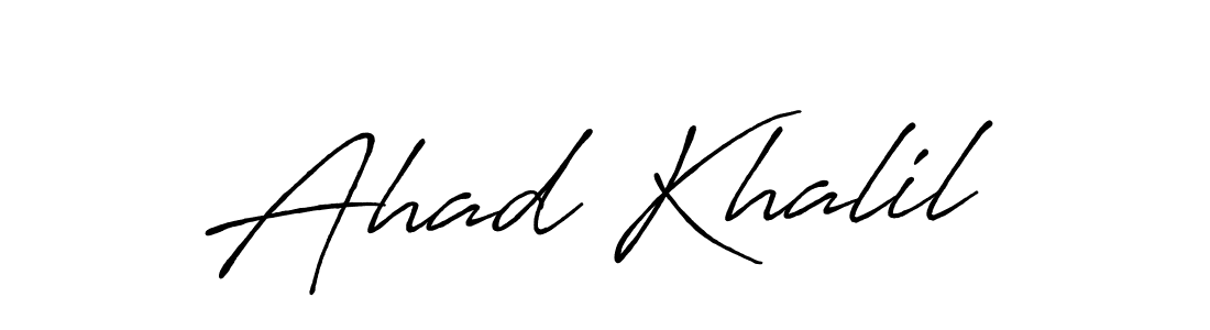 Also You can easily find your signature by using the search form. We will create Ahad Khalil name handwritten signature images for you free of cost using Antro_Vectra_Bolder sign style. Ahad Khalil signature style 7 images and pictures png