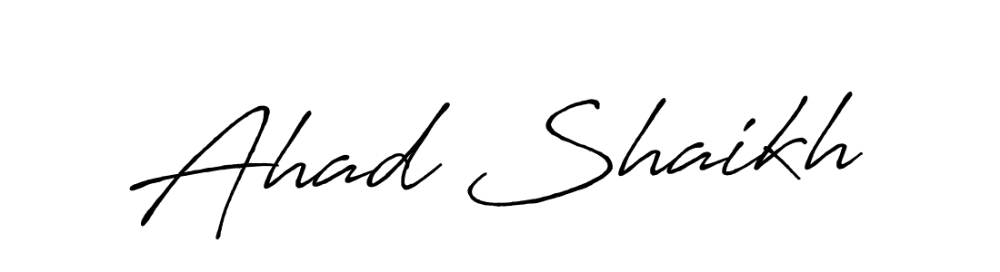 It looks lik you need a new signature style for name Ahad Shaikh. Design unique handwritten (Antro_Vectra_Bolder) signature with our free signature maker in just a few clicks. Ahad Shaikh signature style 7 images and pictures png