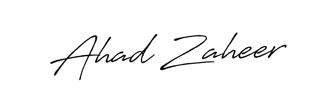 Make a short Ahad Zaheer signature style. Manage your documents anywhere anytime using Antro_Vectra_Bolder. Create and add eSignatures, submit forms, share and send files easily. Ahad Zaheer signature style 7 images and pictures png