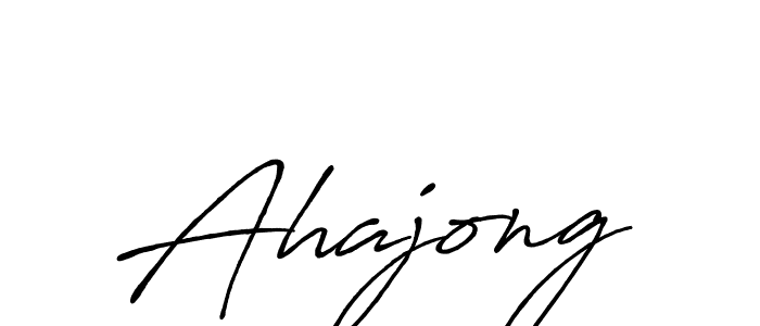 How to make Ahajong signature? Antro_Vectra_Bolder is a professional autograph style. Create handwritten signature for Ahajong name. Ahajong signature style 7 images and pictures png