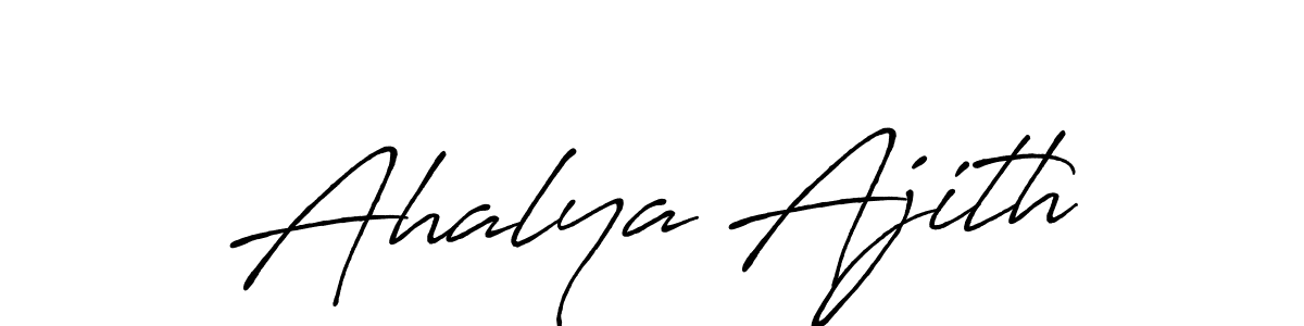 Also we have Ahalya Ajith name is the best signature style. Create professional handwritten signature collection using Antro_Vectra_Bolder autograph style. Ahalya Ajith signature style 7 images and pictures png