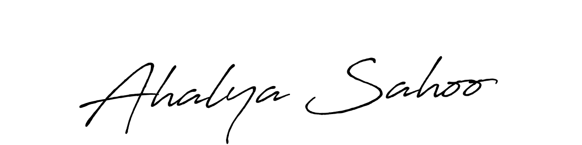 Antro_Vectra_Bolder is a professional signature style that is perfect for those who want to add a touch of class to their signature. It is also a great choice for those who want to make their signature more unique. Get Ahalya Sahoo name to fancy signature for free. Ahalya Sahoo signature style 7 images and pictures png