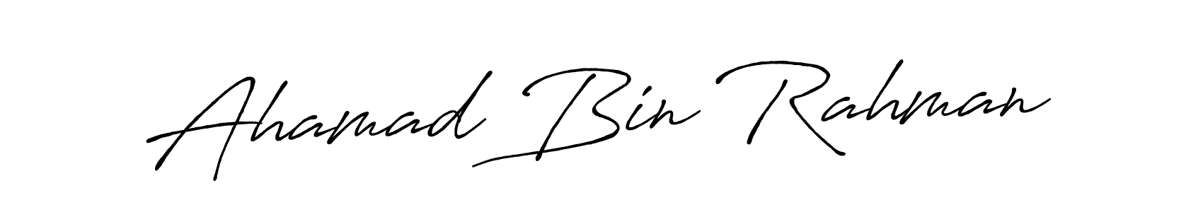 This is the best signature style for the Ahamad Bin Rahman name. Also you like these signature font (Antro_Vectra_Bolder). Mix name signature. Ahamad Bin Rahman signature style 7 images and pictures png