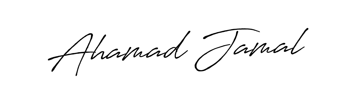 The best way (Antro_Vectra_Bolder) to make a short signature is to pick only two or three words in your name. The name Ahamad Jamal include a total of six letters. For converting this name. Ahamad Jamal signature style 7 images and pictures png
