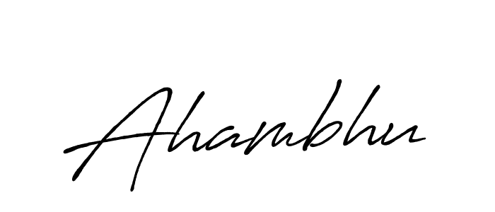 Antro_Vectra_Bolder is a professional signature style that is perfect for those who want to add a touch of class to their signature. It is also a great choice for those who want to make their signature more unique. Get Ahambhu name to fancy signature for free. Ahambhu signature style 7 images and pictures png