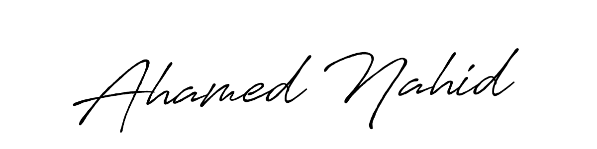 This is the best signature style for the Ahamed Nahid name. Also you like these signature font (Antro_Vectra_Bolder). Mix name signature. Ahamed Nahid signature style 7 images and pictures png