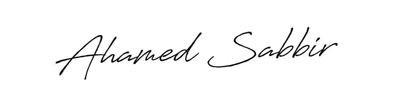 Make a beautiful signature design for name Ahamed Sabbir. With this signature (Antro_Vectra_Bolder) style, you can create a handwritten signature for free. Ahamed Sabbir signature style 7 images and pictures png