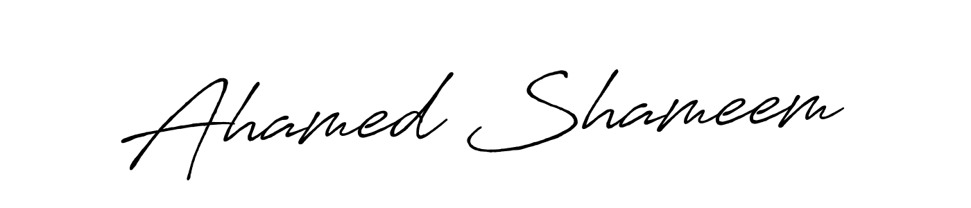 Use a signature maker to create a handwritten signature online. With this signature software, you can design (Antro_Vectra_Bolder) your own signature for name Ahamed Shameem. Ahamed Shameem signature style 7 images and pictures png