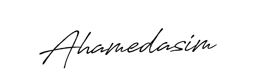 Make a beautiful signature design for name Ahamedasim. With this signature (Antro_Vectra_Bolder) style, you can create a handwritten signature for free. Ahamedasim signature style 7 images and pictures png