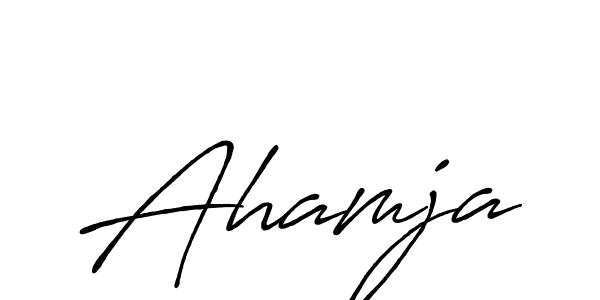 Also we have Ahamja name is the best signature style. Create professional handwritten signature collection using Antro_Vectra_Bolder autograph style. Ahamja signature style 7 images and pictures png