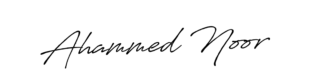How to make Ahammed Noor name signature. Use Antro_Vectra_Bolder style for creating short signs online. This is the latest handwritten sign. Ahammed Noor signature style 7 images and pictures png