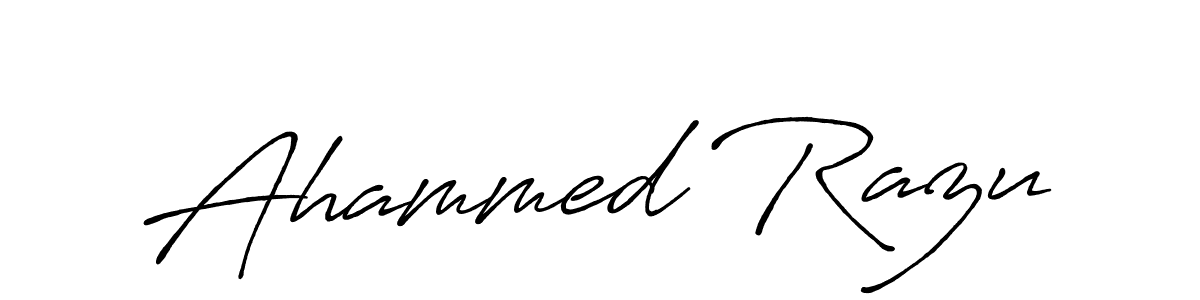 It looks lik you need a new signature style for name Ahammed Razu. Design unique handwritten (Antro_Vectra_Bolder) signature with our free signature maker in just a few clicks. Ahammed Razu signature style 7 images and pictures png