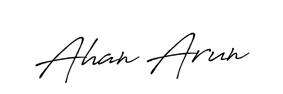 Make a short Ahan Arun signature style. Manage your documents anywhere anytime using Antro_Vectra_Bolder. Create and add eSignatures, submit forms, share and send files easily. Ahan Arun signature style 7 images and pictures png