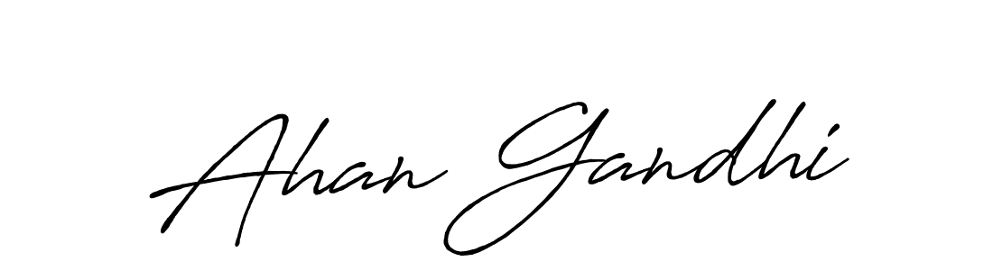 Also You can easily find your signature by using the search form. We will create Ahan Gandhi name handwritten signature images for you free of cost using Antro_Vectra_Bolder sign style. Ahan Gandhi signature style 7 images and pictures png