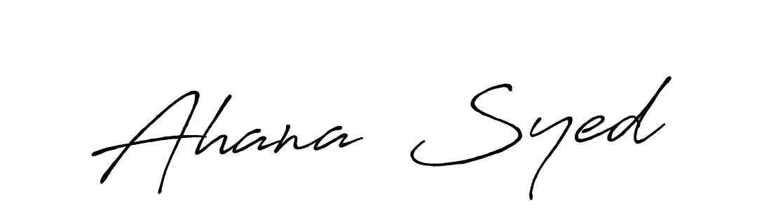 Similarly Antro_Vectra_Bolder is the best handwritten signature design. Signature creator online .You can use it as an online autograph creator for name Ahana  Syed. Ahana  Syed signature style 7 images and pictures png