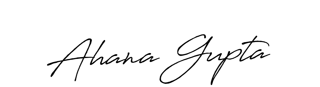 Make a beautiful signature design for name Ahana Gupta. With this signature (Antro_Vectra_Bolder) style, you can create a handwritten signature for free. Ahana Gupta signature style 7 images and pictures png