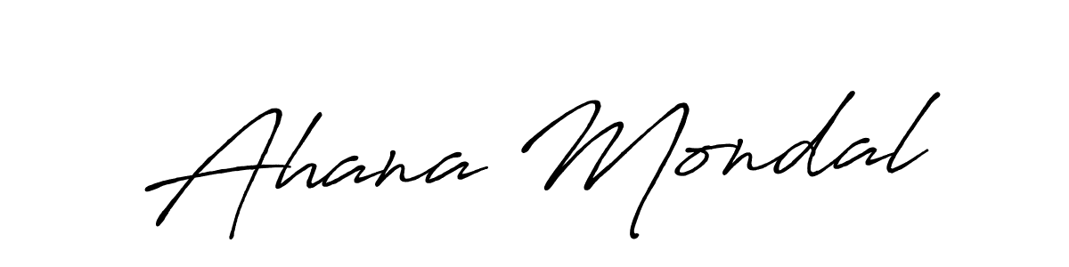 Create a beautiful signature design for name Ahana Mondal. With this signature (Antro_Vectra_Bolder) fonts, you can make a handwritten signature for free. Ahana Mondal signature style 7 images and pictures png