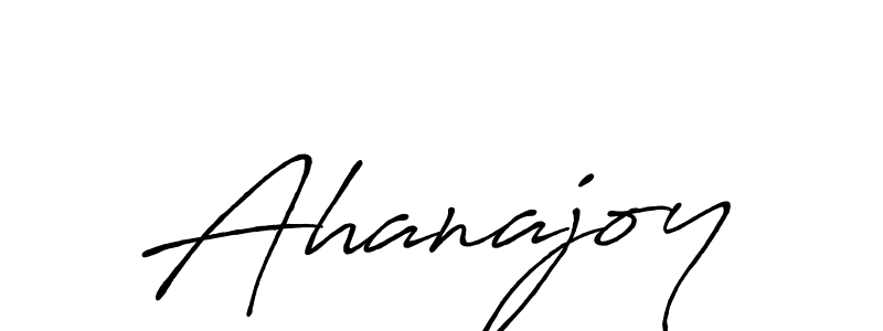 How to make Ahanajoy name signature. Use Antro_Vectra_Bolder style for creating short signs online. This is the latest handwritten sign. Ahanajoy signature style 7 images and pictures png