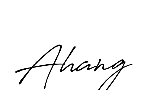 Use a signature maker to create a handwritten signature online. With this signature software, you can design (Antro_Vectra_Bolder) your own signature for name Ahang. Ahang signature style 7 images and pictures png