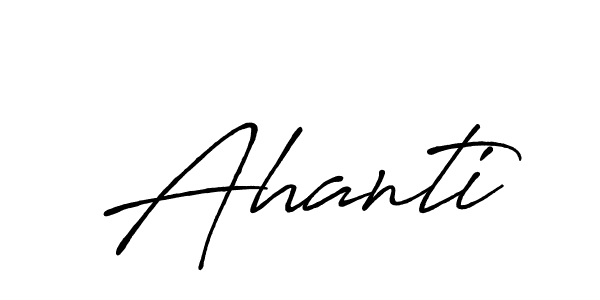 How to make Ahanti signature? Antro_Vectra_Bolder is a professional autograph style. Create handwritten signature for Ahanti name. Ahanti signature style 7 images and pictures png