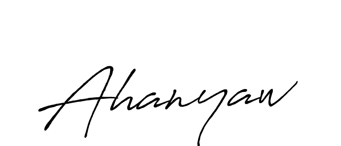 Design your own signature with our free online signature maker. With this signature software, you can create a handwritten (Antro_Vectra_Bolder) signature for name Ahanyaw. Ahanyaw signature style 7 images and pictures png