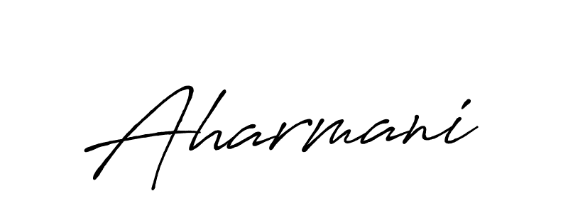 Aharmani stylish signature style. Best Handwritten Sign (Antro_Vectra_Bolder) for my name. Handwritten Signature Collection Ideas for my name Aharmani. Aharmani signature style 7 images and pictures png