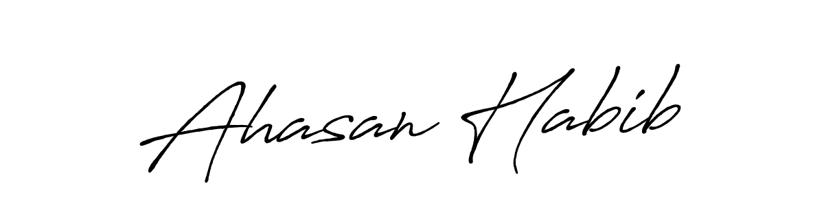 Antro_Vectra_Bolder is a professional signature style that is perfect for those who want to add a touch of class to their signature. It is also a great choice for those who want to make their signature more unique. Get Ahasan Habib name to fancy signature for free. Ahasan Habib signature style 7 images and pictures png