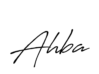 Design your own signature with our free online signature maker. With this signature software, you can create a handwritten (Antro_Vectra_Bolder) signature for name Ahba. Ahba signature style 7 images and pictures png