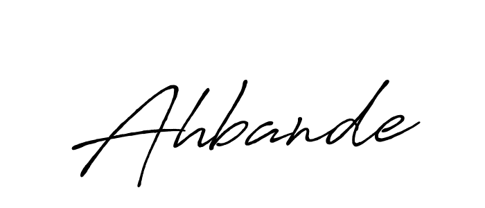 How to make Ahbande signature? Antro_Vectra_Bolder is a professional autograph style. Create handwritten signature for Ahbande name. Ahbande signature style 7 images and pictures png