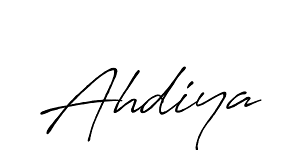 Ahdiya stylish signature style. Best Handwritten Sign (Antro_Vectra_Bolder) for my name. Handwritten Signature Collection Ideas for my name Ahdiya. Ahdiya signature style 7 images and pictures png