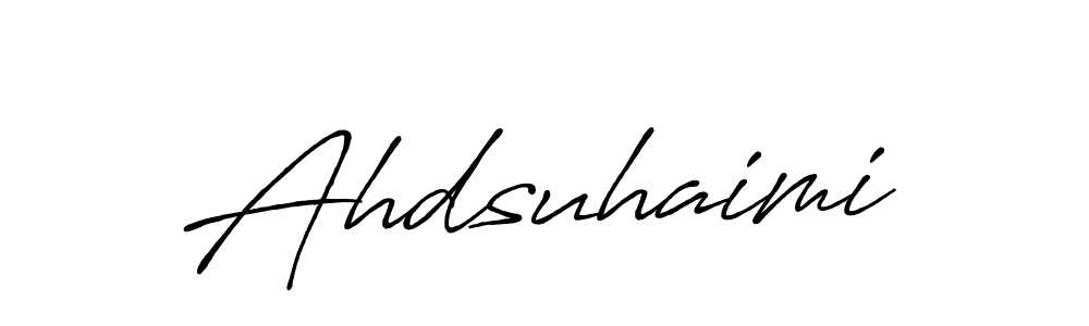 This is the best signature style for the Ahdsuhaimi name. Also you like these signature font (Antro_Vectra_Bolder). Mix name signature. Ahdsuhaimi signature style 7 images and pictures png