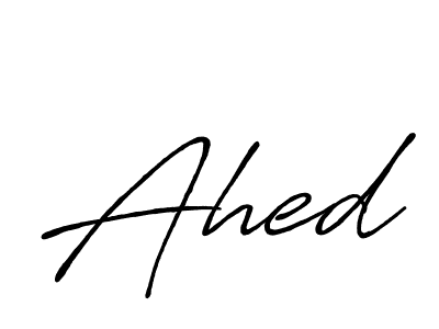 Create a beautiful signature design for name Ahed. With this signature (Antro_Vectra_Bolder) fonts, you can make a handwritten signature for free. Ahed signature style 7 images and pictures png