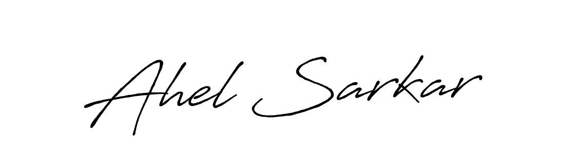 Use a signature maker to create a handwritten signature online. With this signature software, you can design (Antro_Vectra_Bolder) your own signature for name Ahel Sarkar. Ahel Sarkar signature style 7 images and pictures png