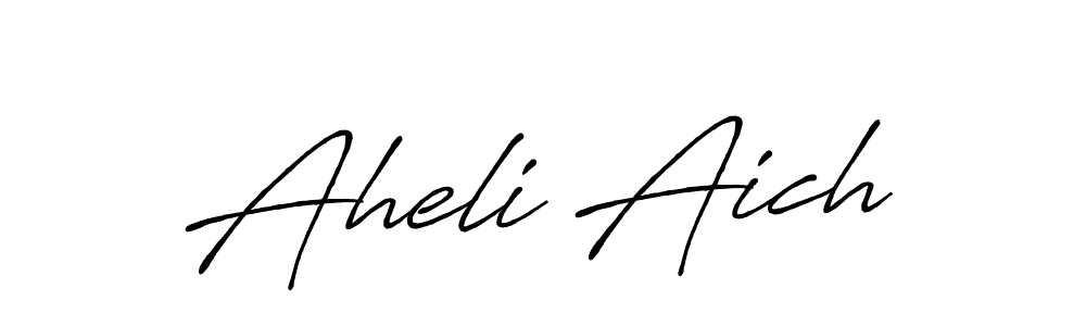 How to make Aheli Aich signature? Antro_Vectra_Bolder is a professional autograph style. Create handwritten signature for Aheli Aich name. Aheli Aich signature style 7 images and pictures png