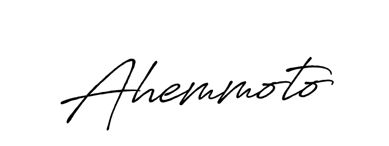 if you are searching for the best signature style for your name Ahemmoto. so please give up your signature search. here we have designed multiple signature styles  using Antro_Vectra_Bolder. Ahemmoto signature style 7 images and pictures png